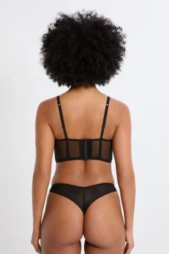 Hot ETAM Sujetador N.9 - Corpiño con lentejuelas NEGRO