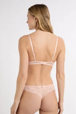 Best ETAM Sujetador N.2 - El push-up escote pronunciado de encaje ROSA EMPOLVADO