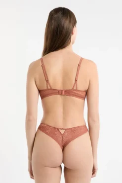 Outlet ETAM Sujetador N.2 - El push-up escote pronunciado de encaje arena