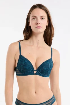 Clearance ETAM Sujetador N.2 - El push-up escote pronunciado AZUL TINTA