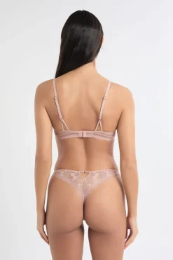 Online ETAM Sujetador N.2: sujetador el push-up escote pronunciado de encaje brillante ROSA EMPOLVADO