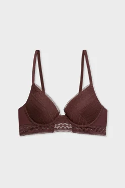 Outlet ETAM Sujetador push-up CHOCOLATE