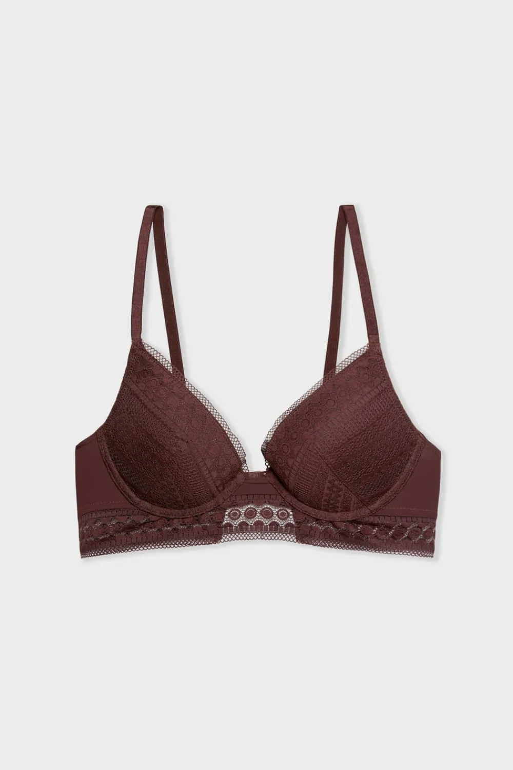 Outlet ETAM Sujetador push-up CHOCOLATE