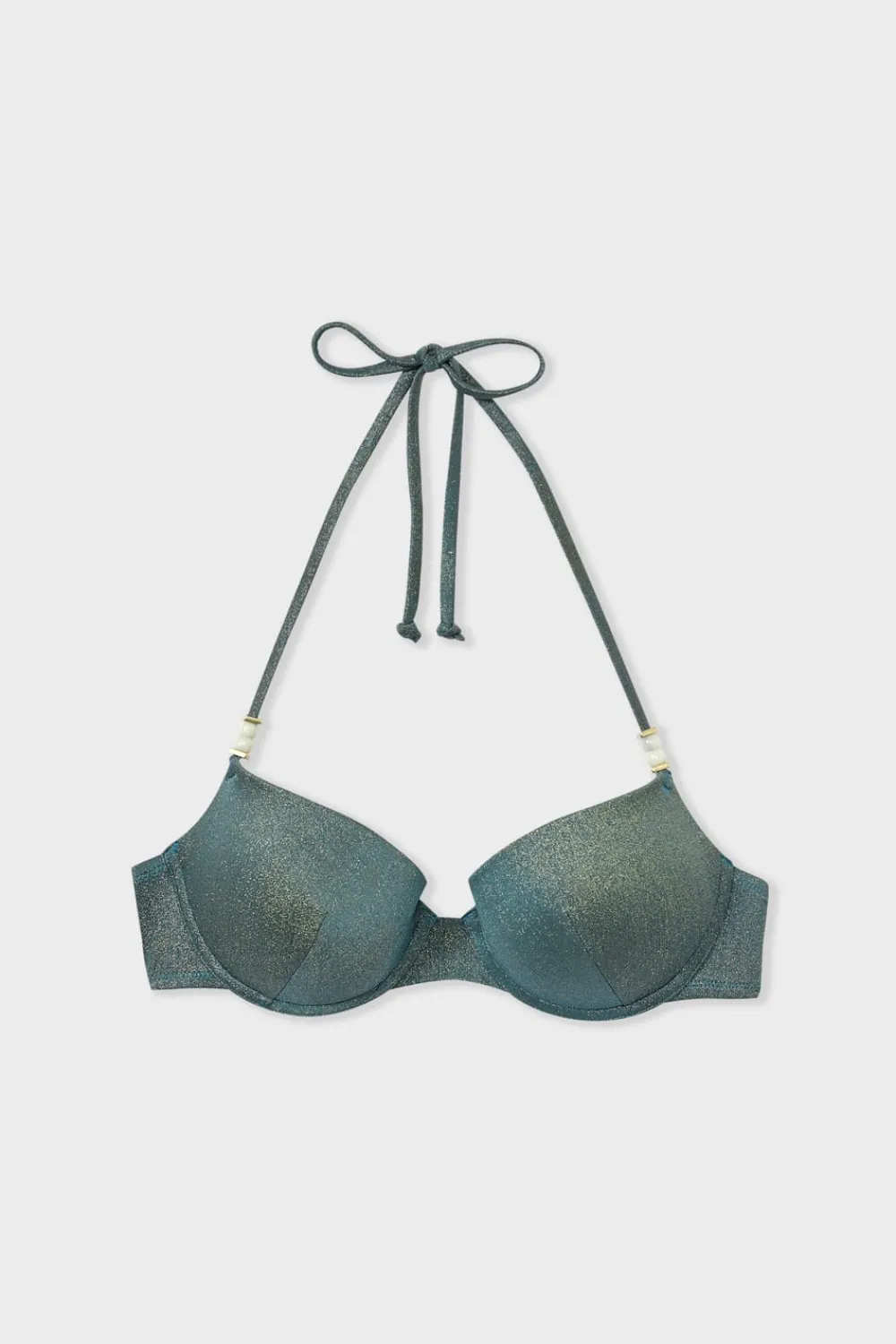 Best ETAM Sujetador push-up de bikini brillante VERDE