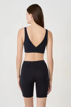 Outlet ETAM Sujetador reversible de algodón orgánico elástico NEGRO