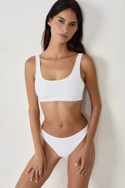 Outlet ETAM Sujetador reversible de algodón orgánico elástico BLANCO
