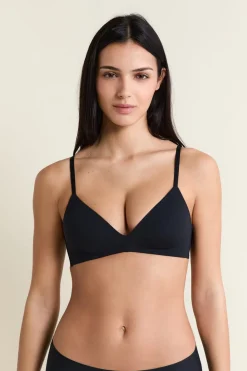 New ETAM Sujetador sin aros de copas finas de microfibra NEGRO