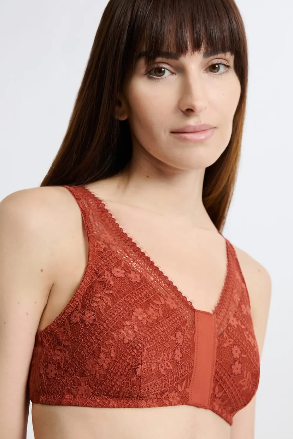 Best ETAM Sujetador sin aros post-mastectomía con abertura delantera MARRÓN