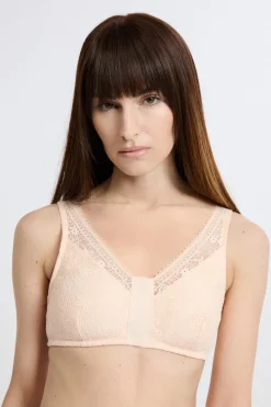 Outlet ETAM Sujetador sin aros post-mastectomía con abertura delantera ROSA NUDE