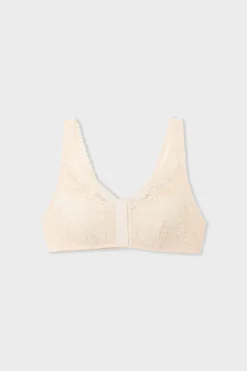 Outlet ETAM Sujetador sin aros post-mastectomía con abertura delantera ROSA NUDE
