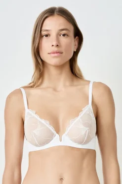 Best ETAM Sujetador sin relleno de encaje BLANCO