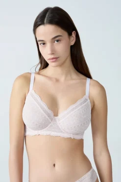 Hot ETAM Sujetador sin relleno efecto minimizador talla 1 ROSA P&Aacute;LIDO