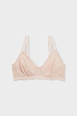 Hot ETAM Sujetador sin relleno efecto minimizador talla 1 ROSA P&Aacute;LIDO
