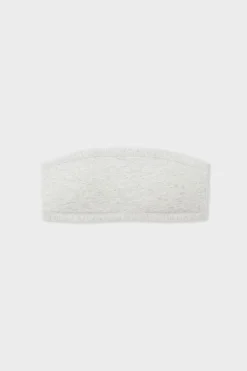 Clearance ETAM Sujetador sin tirantes sin aros de algodón orgánico elástico PLATA