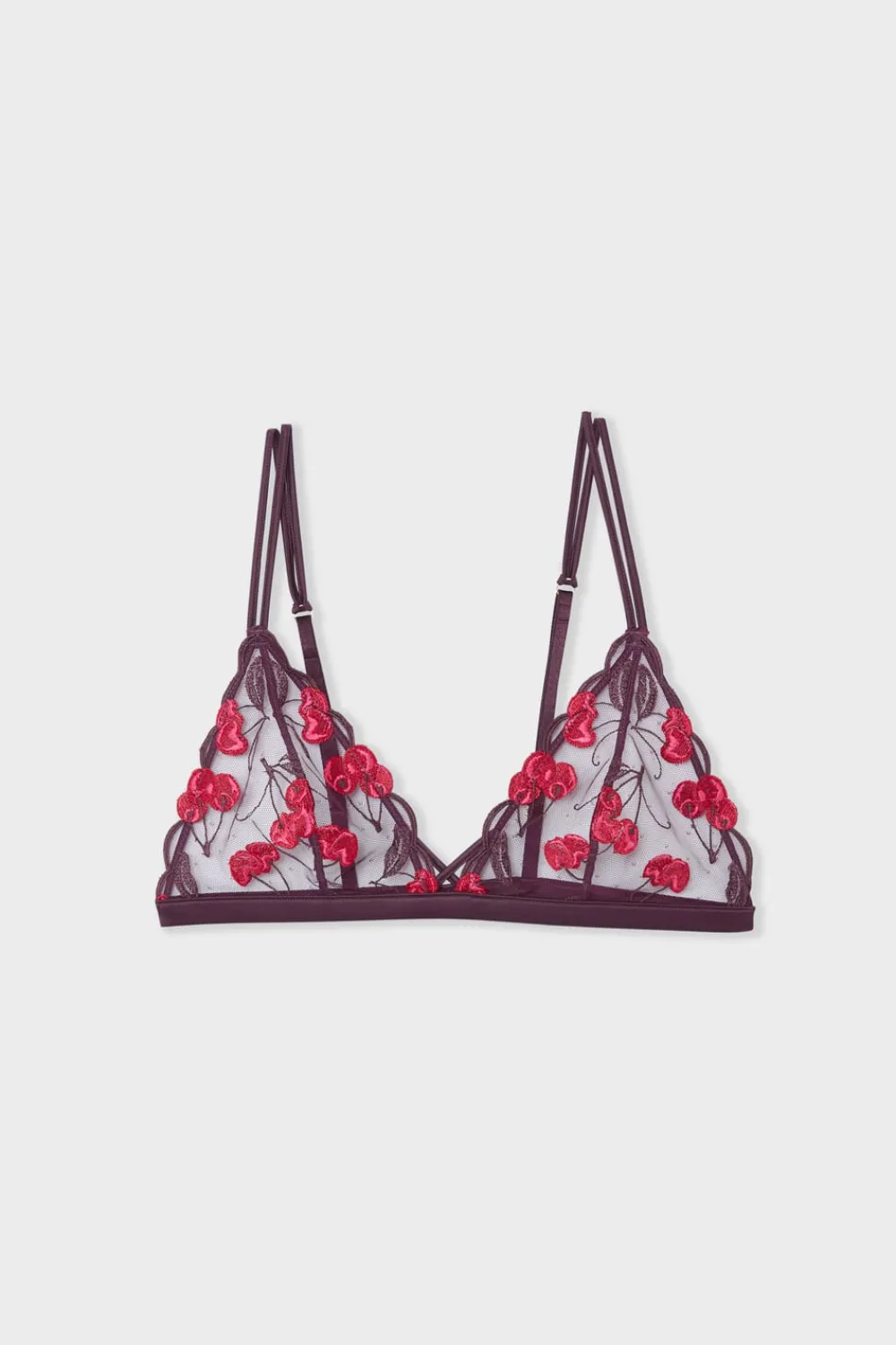 Sale ETAM Sujetador triangular con estampado de cerezas MORADO