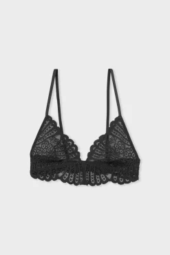 Online ETAM Sujetador triangular de encaje NEGRO