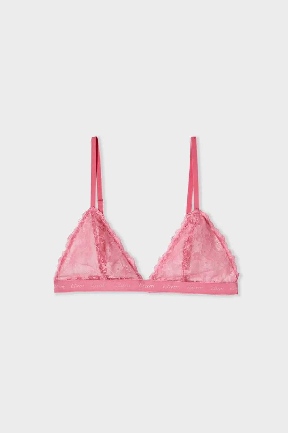 Clearance ETAM Sujetador triangular de encaje ROSA