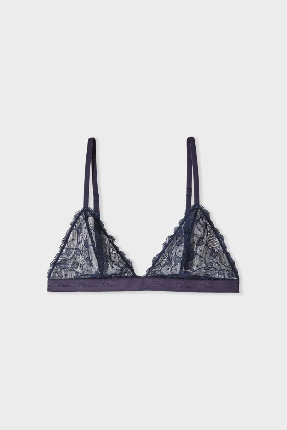 Sale ETAM Sujetador triangular de encaje marino