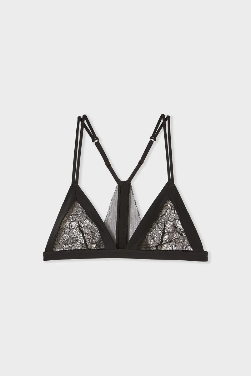 ETAM Sujetador triangular sin aros de encaje NEGRO