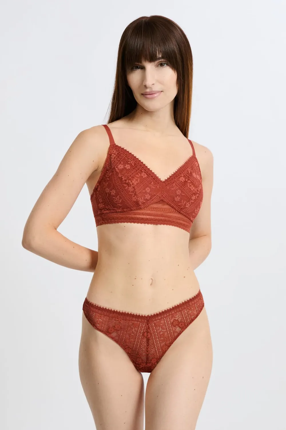 Clearance ETAM Sujetador triangular sin aros post-mastectomía MARRÓN
