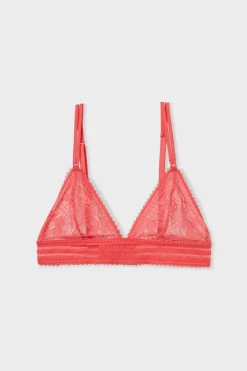 New ETAM Sujetador triangular sin aros de encaje ROSA