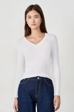 ETAM Suéter cuello en V BLANCO