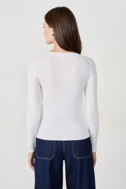 ETAM Suéter cuello en V BLANCO