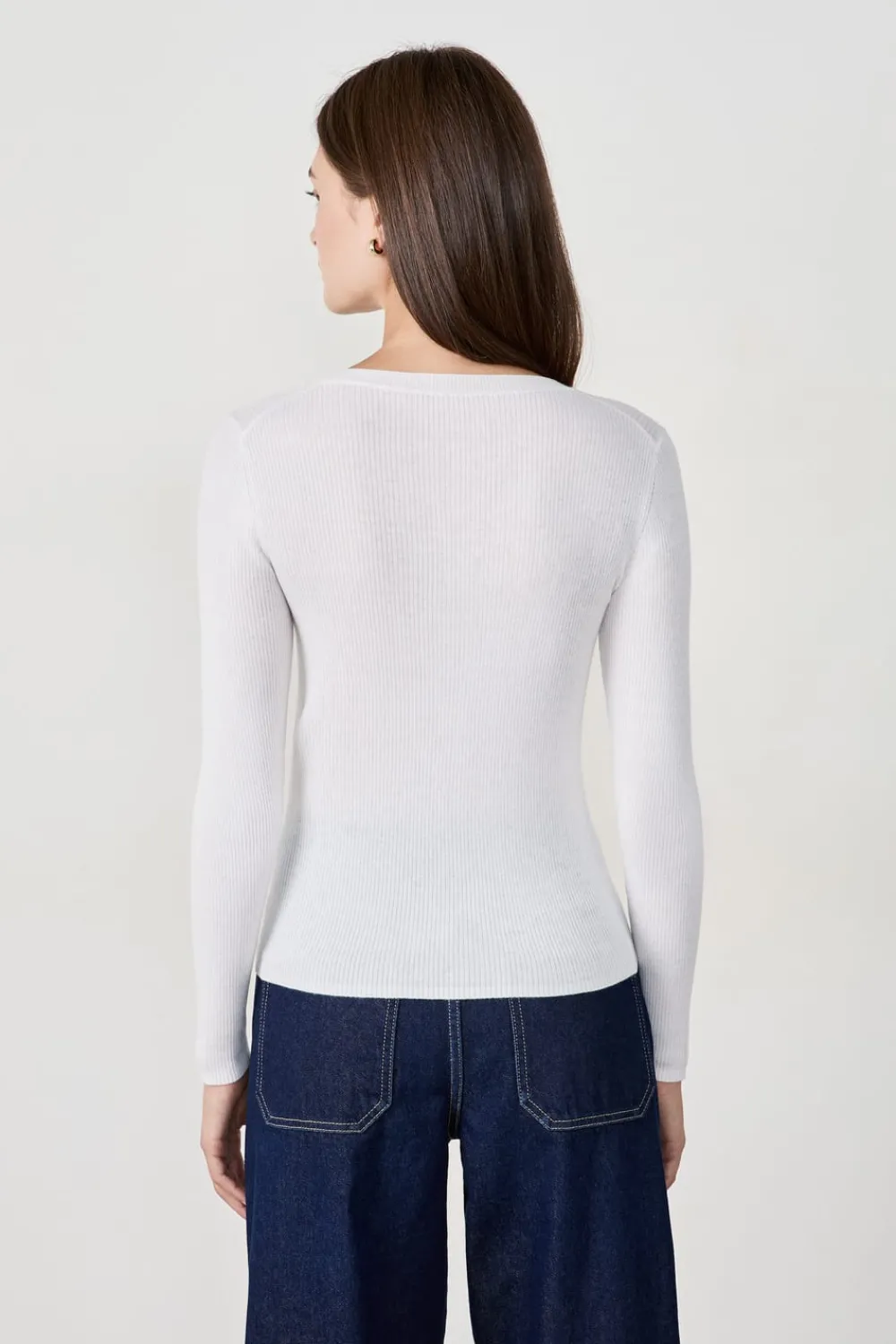 ETAM Suéter cuello en V BLANCO
