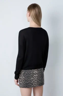 Online ETAM Suéter cuello redondo NEGRO