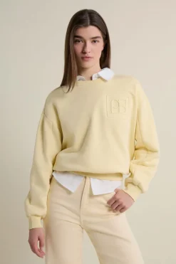 Clearance ETAM Sweatshirt manches longues VANILLE