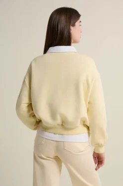 Clearance ETAM Sweatshirt manches longues VANILLE