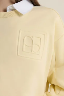 Clearance ETAM Sweatshirt manches longues VANILLE