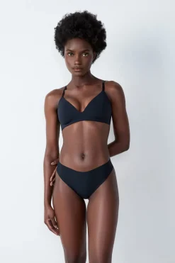 ETAM Tanga alto de microfibra NEGRO