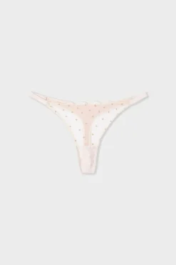 Best ETAM Tanga bordado ROSA POLVO