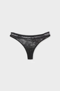 Sale ETAM Tanga con bordado NEGRO