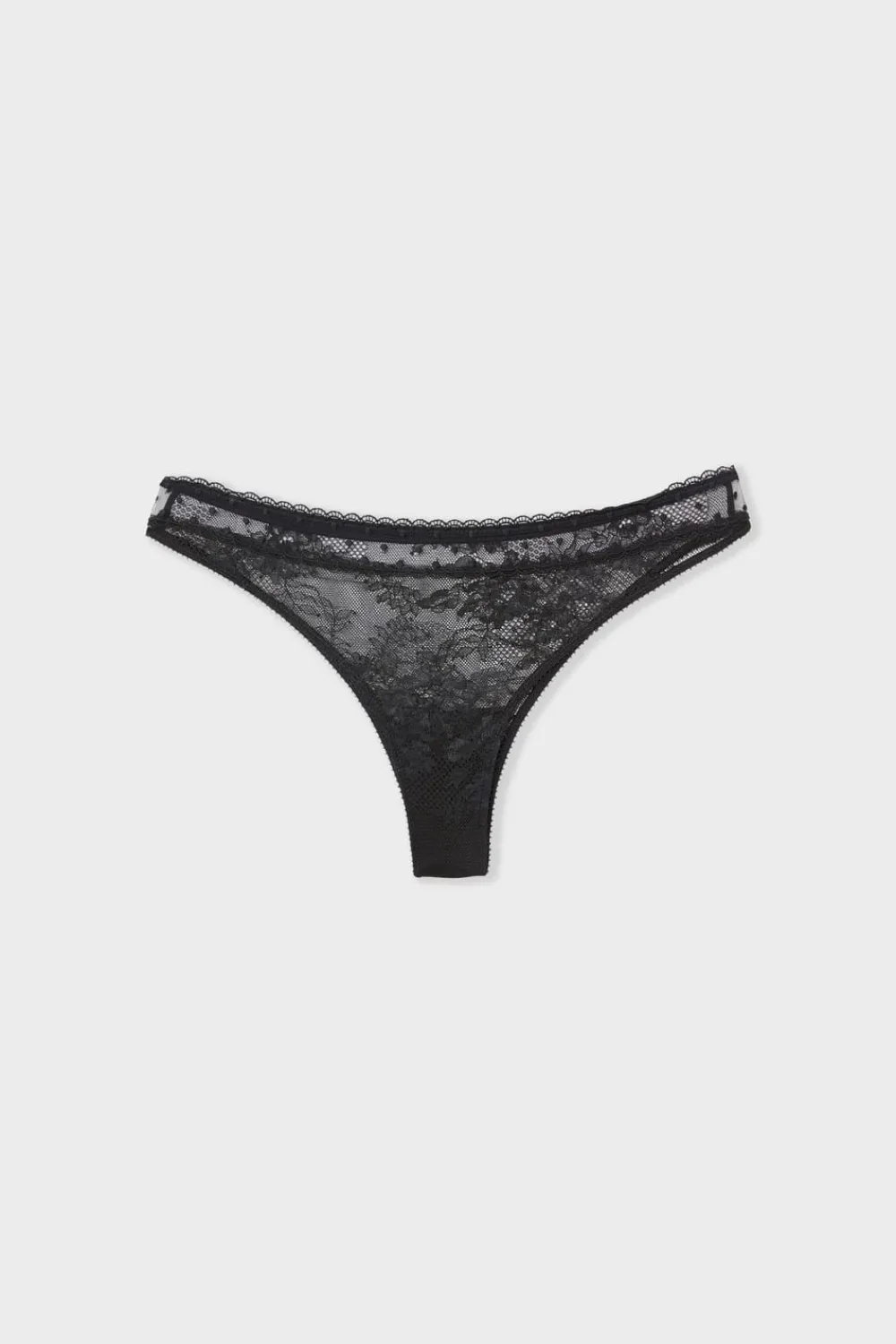 Sale ETAM Tanga con bordado NEGRO