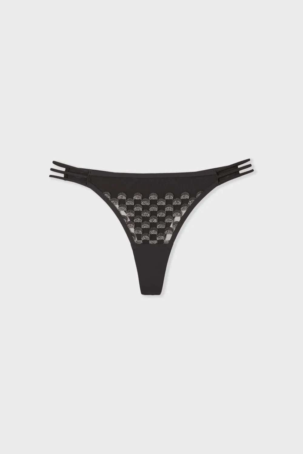 Sale ETAM Tanga con bordado NEGRO