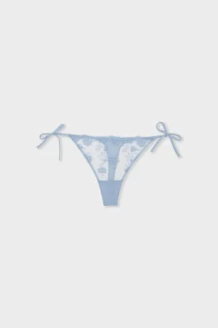 Clearance ETAM Tanga con detalles bordados AZUL CIELO