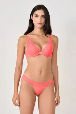 New ETAM Tanga con encaje CORAL