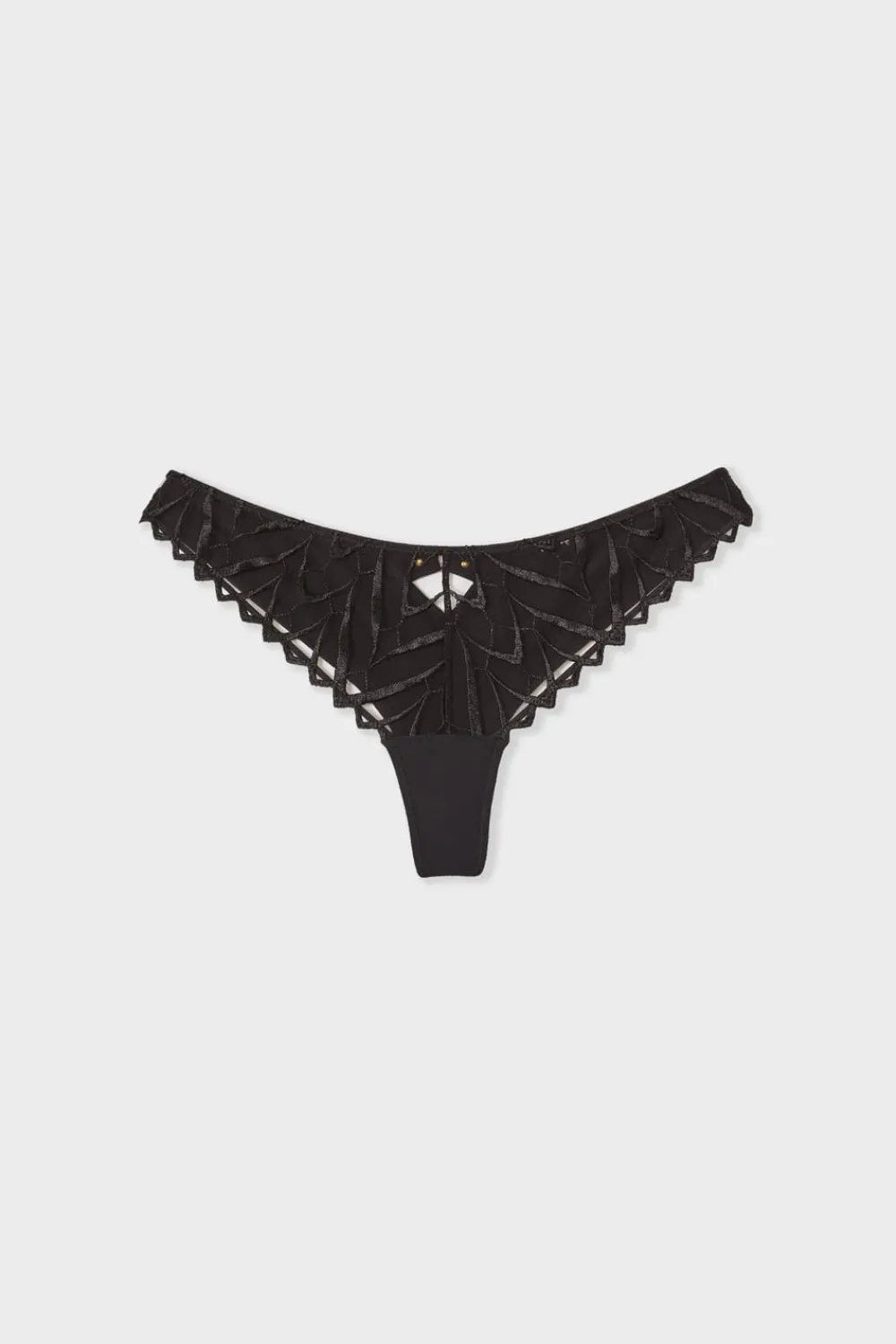 Sale ETAM Tanga de bordado NEGRO