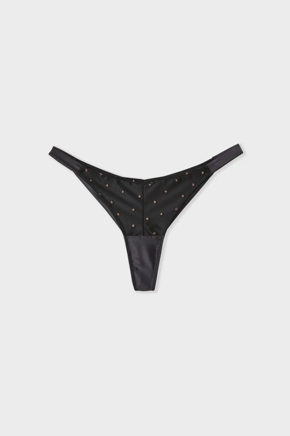 Best ETAM Tanga de bordado NEGRO