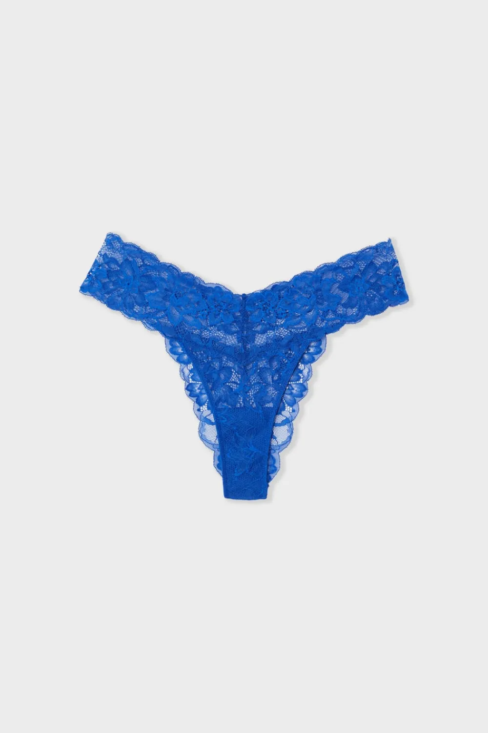 Sale ETAM Tanga de encaje AZUL REAL