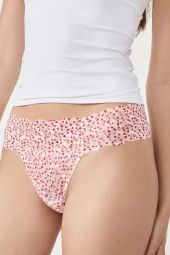 Sale ETAM Tanga de encaje ESTAMPADO