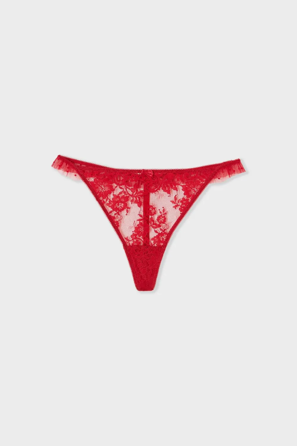 Clearance ETAM Tanga de encaje ROJO