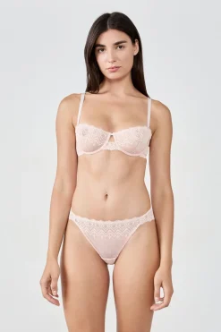 Best ETAM Tanga de encaje BLUSH