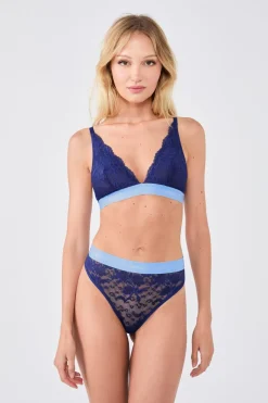 Outlet ETAM Tanga de encaje x Lemonade Dolls MARINE