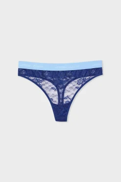 Outlet ETAM Tanga de encaje x Lemonade Dolls MARINE