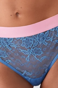 Best ETAM Tanga de encaje x Lemonade Dolls BLEU
