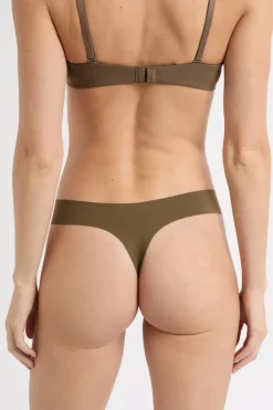 Sale ETAM Tanga de microfibra VERDE