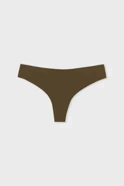 Sale ETAM Tanga de microfibra VERDE